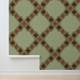 Salie Groen - Traliewerk Boho Aardse Vibes - Diama Behang