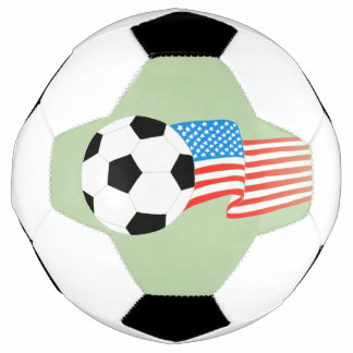 Salie groen voetbalontwerp met Amerikaanse vlag Voetbal