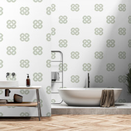 Salie Groen Witte Abstracte Geometrische Moderne E Behang