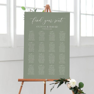 Salie Groene 16 Tafels Vind Je Plaats Zitplaatsind Poster