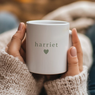 Salie Groene Aangepaste Naam Baby Shower Favor Koffiemok