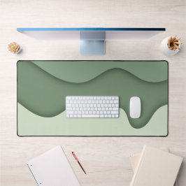 Salie Groene Abstracte Golfpatroon  Bureaumat