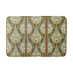 Salie Groene Art Nouveau Lelie Insect Patroon Badmat