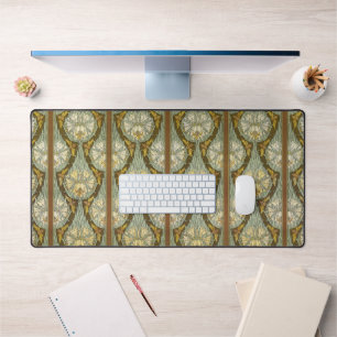 Salie Groene Art Nouveau Lelie Insect Patroon Bureaumat
