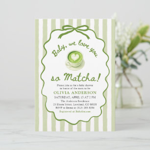 Salie Groene Baby We houden zoveel van je Matcha B Kaart
