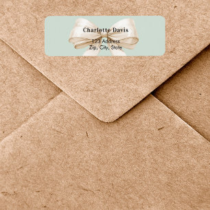 Salie groene beige crème boog retouradres etiket