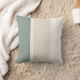 Salie Groene Beige Pastel strepen Kussen