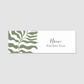 Salie Groene Blad Elegante Merkkaart | Minimaal Naamplaatje