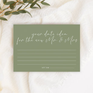 Salie Groene Bloemen Date Night Idee Shower Spel Briefpapier