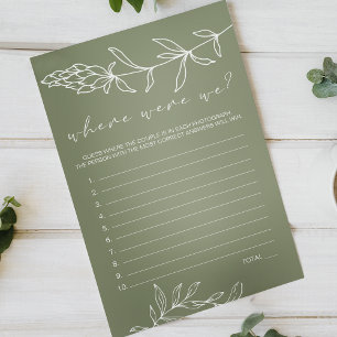Salie Groene Bloemen Spel Waar Waren We Flyer