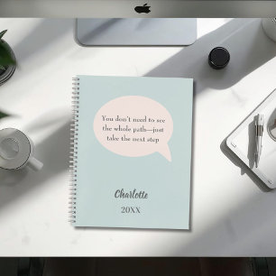 Salie groene blos roze inspirerende doel citaat planner