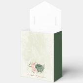Salie Groene Blush Bloemen Bruiloft Bedankdoosjes (Open)