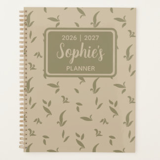 Salie Groene Botanische Blad Academisch Jaar Planner