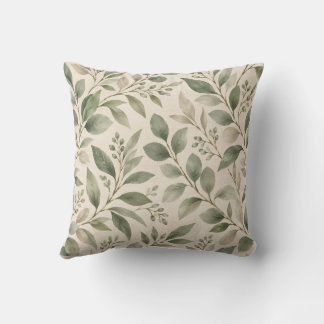 Salie Groene Botanische Blad Worp Kussen
