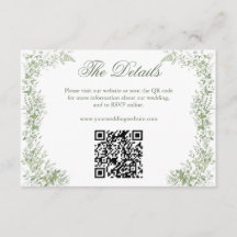 Salie Groene Botanische Trouwwebsite QR-code