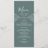 Salie Groene Bruiloft Menu (Voorkant)