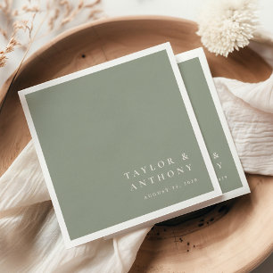 Salie Groene Eenvoudige Moderne Elegante Minimalis Servet