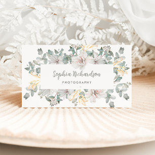Salie groene Eucalyptus en Magnolia bloemen Visitekaartje