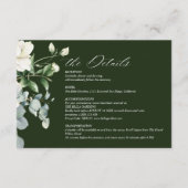 Salie Groene Eucalyptus & Roze Ivoren QR Code Huwe Informatiekaartje (Voorkant)