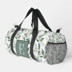 Salie Groene Franse Landelijke Olijf Monogram Plunjezak