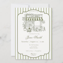 Salie groene gestreepte Cafe Bebe baby shower