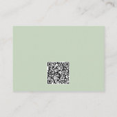 Salie groene gestreepte kaart voor baby shower (Achterkant)