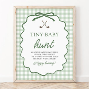 Salie Groene Gingham Golf Mini Baby Jacht Baby Bor Poster
