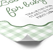 Salie Groene Golf Boog Baby Shower Luiers Raffle S Poster (Hoek)