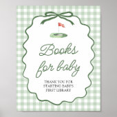 Salie Groene Golf Boog Baby Shower Luiers Raffle S Poster (Voorkant)