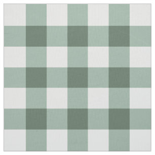 Salie Groene Klassieke Gingham Pima Katoenen Stof