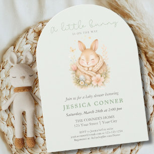 Salie Groene Kleine Konijn Baby Neutrale Shower Ge Kaart