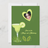 Salie Groene Margs En Huwelijk Bruids Portret Kaart (Achterkant)