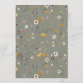 Salie Groene Menu met Wilde Bloemen (Achterkant)