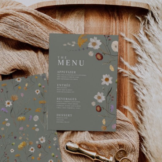 Salie Groene Menu met Wilde Bloemen
