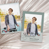 Salie Groene Minimalistische Foto Afstudeeraankond Kaart