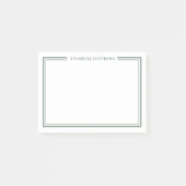 Salie Groene Minimalistische Monogram Post-it® Notes (Voorkant)