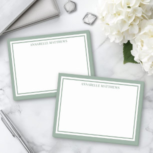 Salie Groene Minimalistische Monogram Post-it® Notes