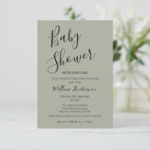 Salie groene moderne minimalistische script baby s