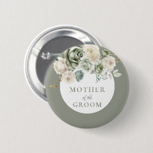 Salie Groene Moeder van de Bruidegom Bruidsfeest Ronde Button 5,7 Cm