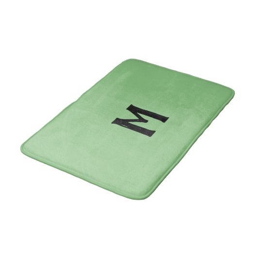 Salie Groene Monogram Badmat (Gekanteld)