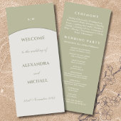 Salie Groene Monogram Minimalistische Japandi Trou Programma