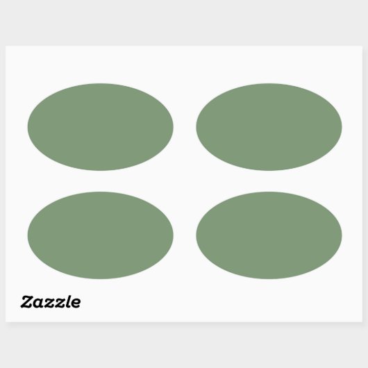 Salie Groene Ovale Sticker (Vel)