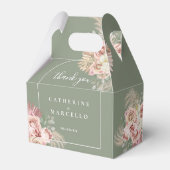 Salie Groene Pampas Gras Bloemboog Trouwen Bedankdoosjes (Voorkant Zijde)