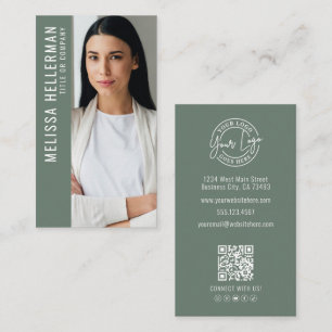 Salie Groene Professionele Fotologo Visitekaartje