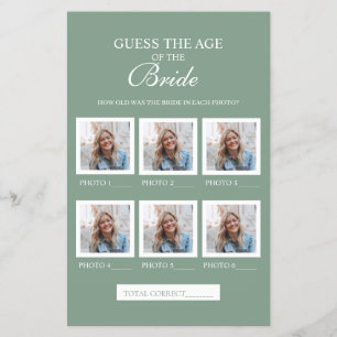 Salie Groene Raad De Leeftijd Van De Bruid Papiere Flyer