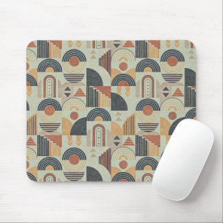 Salie groene retro geometrische muismat