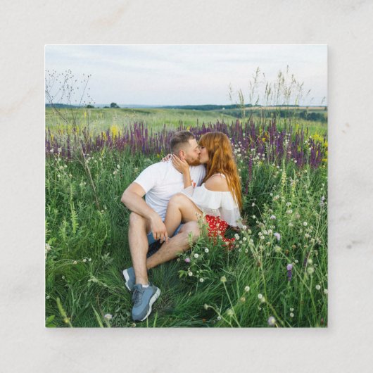 Salie Groene RSVP Website QR Code Foto Informatiekaartje (Achterkant)