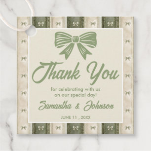 Salie Groene Rustieke Denim Trouw Dank Je Bedankjes Labels