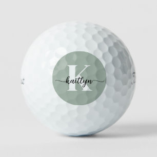 Salie Groene Script Monogram Golfballen