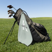 Salie Groene Script Monogram Golfhanddoek (Groen)